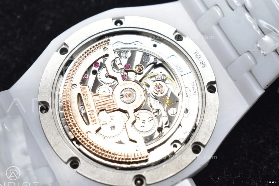 26579cb on Best Royal Perpetual APSF Ceramic Edition Oak Calendar White Bracelet A5134 Ceramic 0217